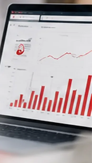 Painel de desempenho de campanhas em notebook